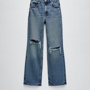 Ripped Wide Leg Jeans